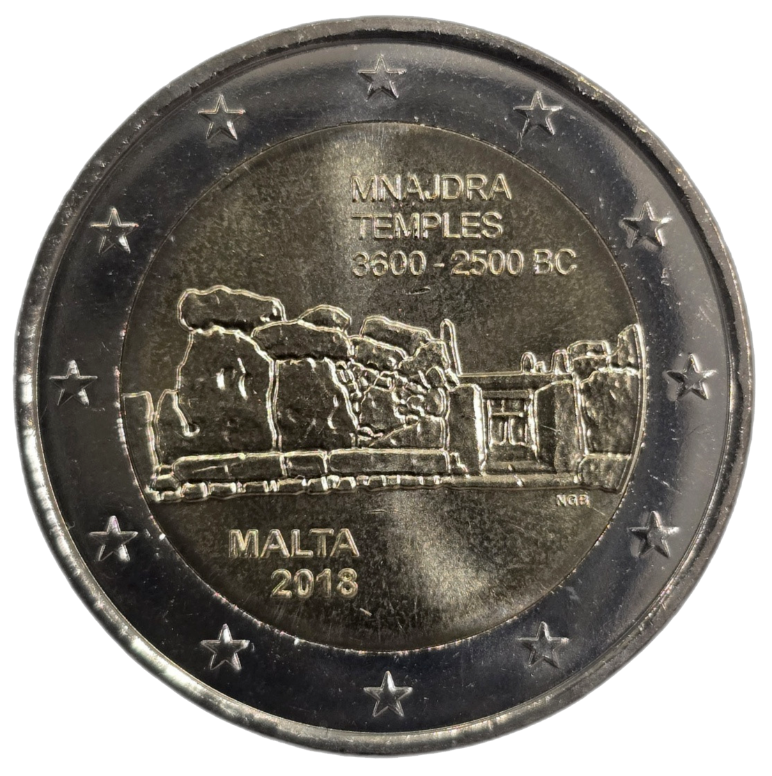2 euros conmemorativa Templos de Mnajdra
